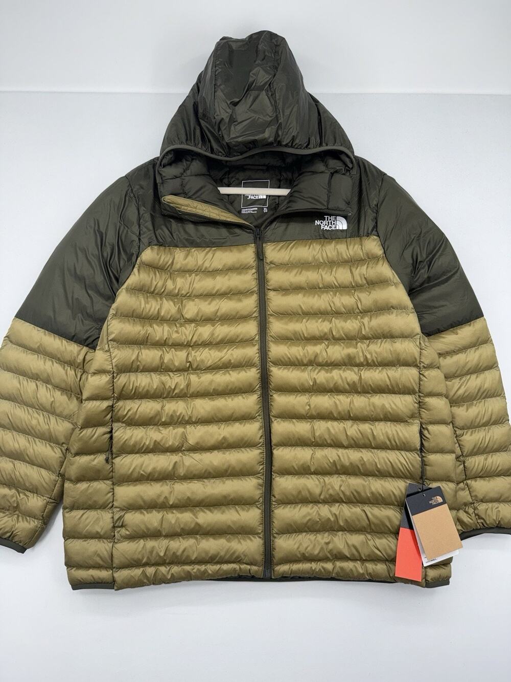 NEW The North Face Terra Packable Hoodie Puffer Jacket Men XL New Taupe Green